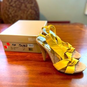 Michael Kors Heels Leather Orchard Sling